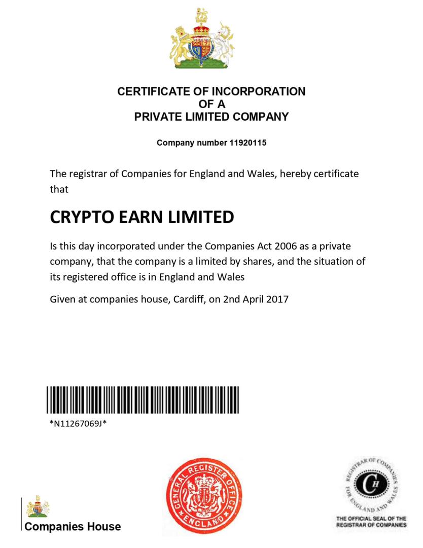 certificate